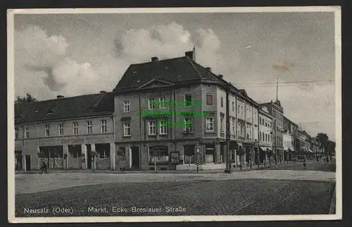 139924 AK Neusalz an der Oder Nowa Sol Markt Ecke Breslauer Str. Hansa Cafe 1931