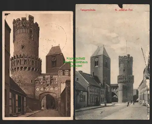 139935 2 AK Tangermünde Neustädter Tor um 1910 1937 Reichswinterhilfe