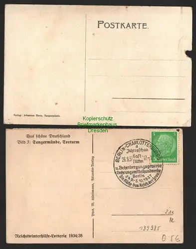 139935 2 AK Tangermünde Neustädter Tor um 1910 1937 Reichswinterhilfe