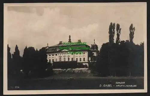 139707 AK Deutsch Gabel Schloss 1931 Fotokarte Jablonne v Podjestedi