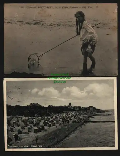 139812 2 AK Arendsee Kleine Fischerin 1911 Strandleben 1931 Kühlungsborn