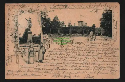 138011 AK Görlitz 1895 Vorläufer Gruß vom Blockhaus Lichtdruck Robert Scholz