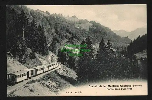 137974 AK Montreux-Berner Oberland-Bahn um 1910 Bernois Partie pres d´Allieres