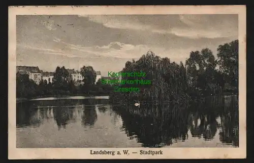 137965 AK Landsberg an der Warthe Gorzow Wielkopolski Stadtpark 1927