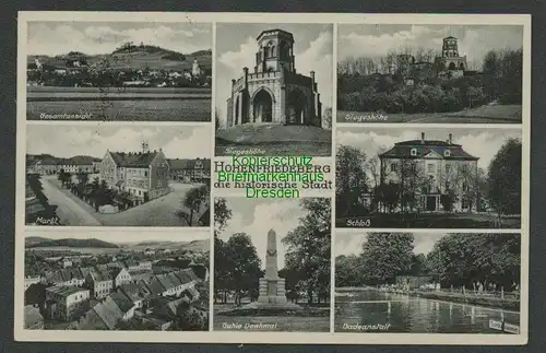137662 AK Hohenfriedeberg Dobromierz 1937 Gaststätte Siegeshöhe Guhle Denkmal