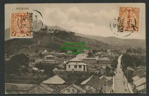 137601 AK Nanking Nanjing China 1913 + Moukden Mukden Shenyang nach Radeberg