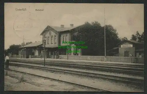 137916 AK Unterlüß Lüneburger Heide Bahnhof Gleisseite 1919