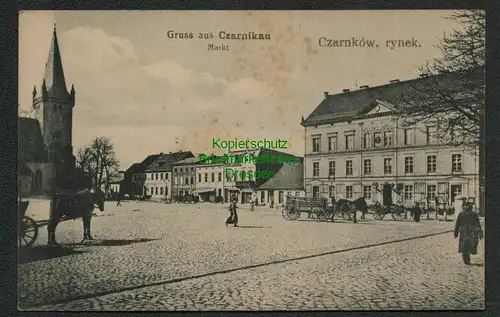 137773 AK Czarnkow Czarnikau 1915 Feldpost Markt rynek