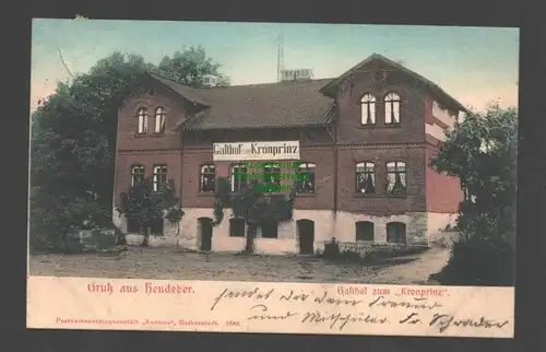 137080 AK Heudeber Nordharz Gasthof zum Kronprinz 1904