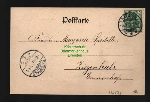 136573 AK Ratibor O.-S. Raciborz 1902 Eisenbahnstraße mit Post