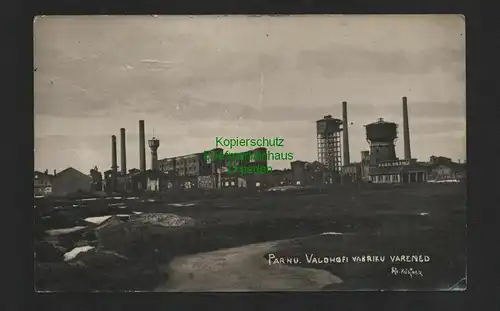 136681 AK Pärnu Estland Eesti Pernau Valdhofi Vabriku Varened 1928 Fabrik Wasser