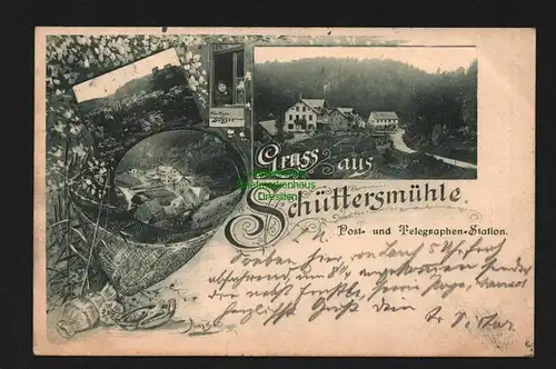 136737 AK Schüttersmühle Pottenstein in Oberfranken Post- u. Telegraphen Station