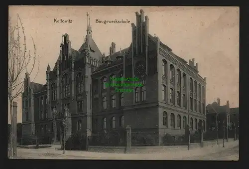 135866 AK Kattowitz Katowice um 1920 Baugewerkschule