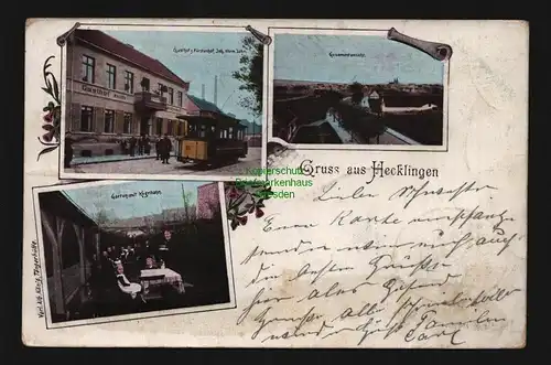 136276 AK Hecklingen 1904 Gasthof zum Fürstenhof Garten Kegelbahn Gesamtansicht