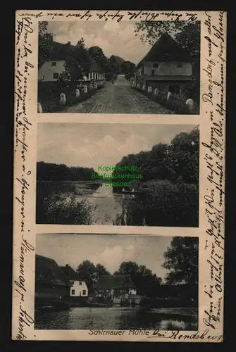 136260 AK Schirnauer Mühle 1911 Schirnau Dorfstraße See Rendsburg