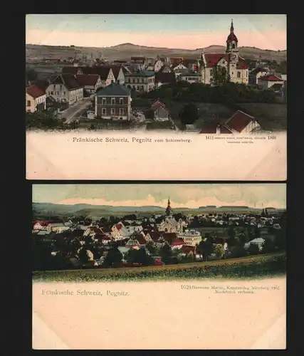 134728 2 AK Fränkische Schweiz Pegnitz 1902 1903