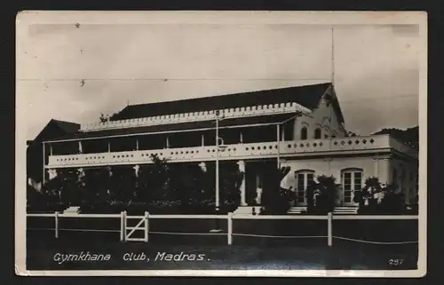 134789 AK Chennai Madras Indien Gymkhama Club um 1920