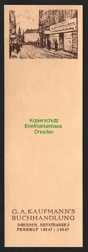 134980 Lesezeichen Dresden Kaufmann`s Buchhandlung Seestraße 3