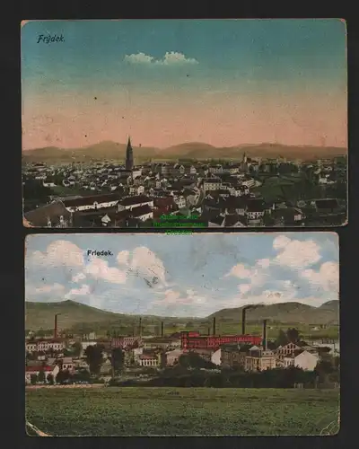 134956 2 AK Frydek-Mistek Panorama 1925 1916