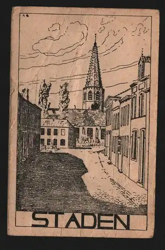 135095 AK Staden West Vlaanderen De Kerk Kirche Künstlerkarte um 1915