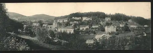 134784 AK Riesengebirge Johannisbad um 1900 Panorama Klappkarte
