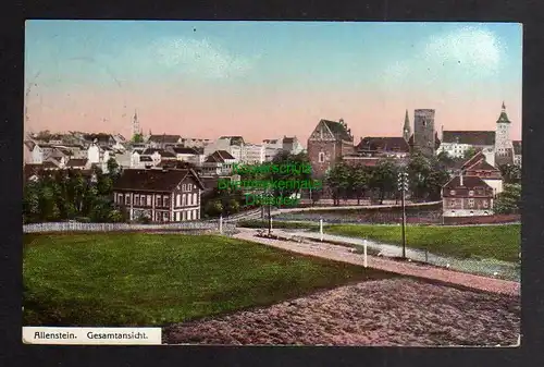 126104 AK Allenstein 1914 Gesamtansicht Feldpost