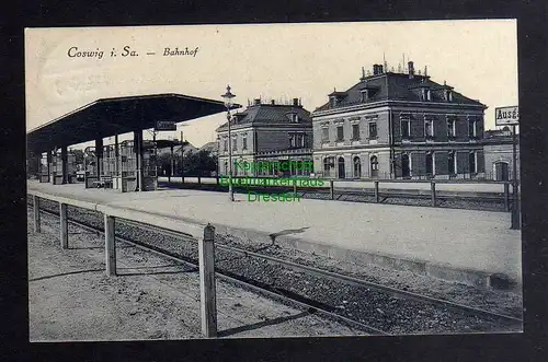 126195 AK Coswig Sachsen Bahnhof 1933 Gleisseite Brück & Sohn 9717