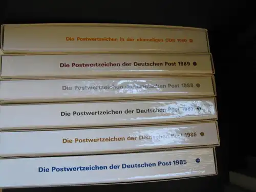 Sammlung DDR Ersttagsblatt Jahressammlung 1985 - 1990 komplett  6 Stück