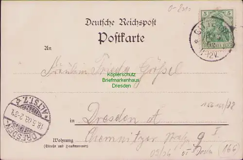 156169 AK Dresden Gittersee 1903 Balkes Gasthof und Concert Haus Schule