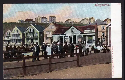 37293 AK Helgoland Strand Bazar Gepäck Halle 1905