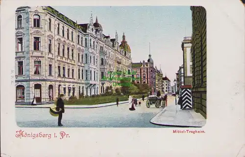 155571 AK Königsberg i. Pr. Um 1905 Mittel Tragheim Geschäft Gustav Tafel