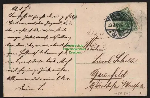 150849 AK Rheinsberg Forsthaus Boberow 1909 Wappen Schloss Colonaden …