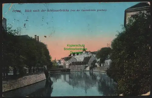 150887 AK Erfurt Blick nach der Schlösserbrücke 1912