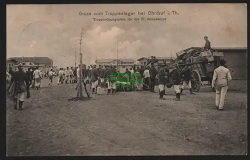 150934 AK Truppenlager bei Ohrdruf 1911 Truppenübungsplatz XI. Armeekorps