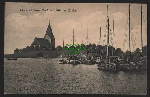 151055 AK Ostseebad Insel Poel Kirchdorf 1924 Strand Kirche