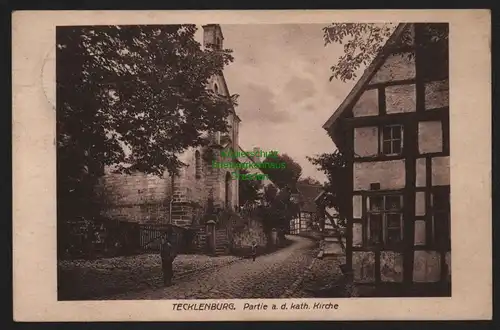 150431 AK Tecklenburg 1924 Partie an der kath. Kirche