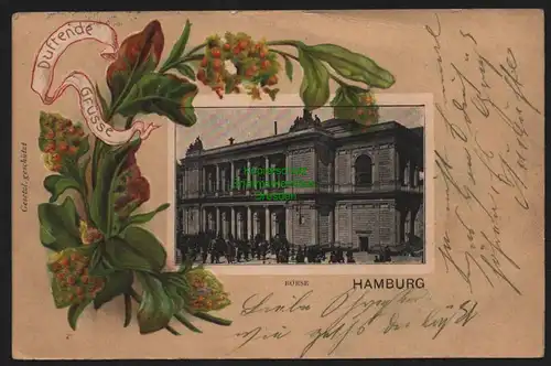 149708 AK Hamburg Börse 1900 Duftende Grüße