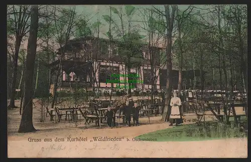 149762 AK Kurhotel Waldfrieden bei Oschersleben Restaurant Biergarten