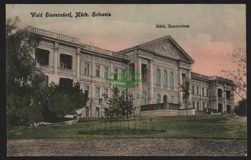 149740 AK Wald Sieversdorf Märkische Schweiz Märkisches Sanatorium um 1910