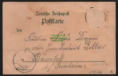 149726 AK Tetzelstein Litho um 1900 Restaurant