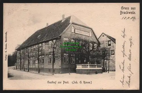 149787 AK Brackwede Bielefeld 1907 Gasthof zur Post