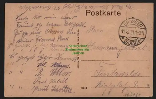 149734 AK Crossen Oder 1918 Markt Rathaus Krosno Odrzanskie