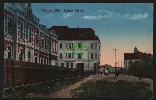 149818 AK Oderberg Bahnhof Bogumin 1918 Rohrwerkschule