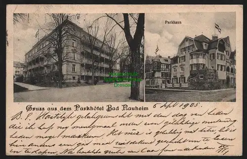 149716 AK Parkhotel Bad Nauheim 1905