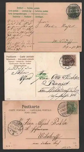 149290 3 AK Fröhliche Ostern 1907 Kind mit Osterei Künstlerkarte 1905