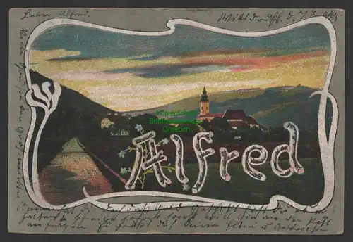 149291 AK Namenskarte Alfred Wilsdruff 1905 nach Springe