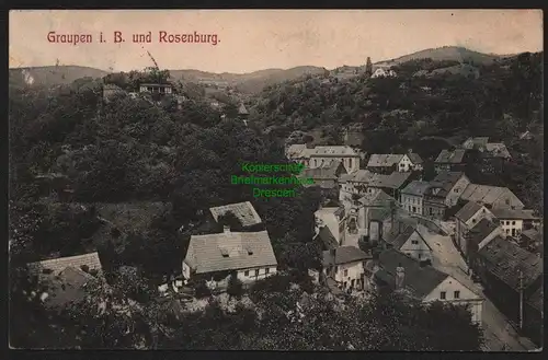 149309 AK Graupen in Böhmen und Rosenberg um 1910