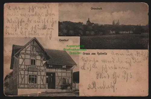 148706 AK Rettwitz Blankenhain Thüringen Gasthof 1907