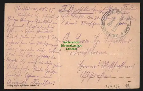 147797 AK Pleszew Pleschen Steckersche Anstalten Altersheim Siechenheim 1915