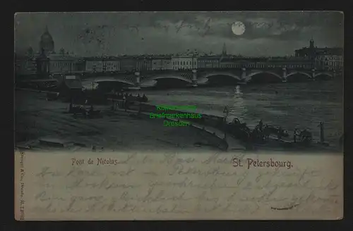 147829 AK Sankt Petersburg St. Petersbourg Pont de Nicolas 1899